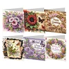 6Pcs Diamond Painting Christmas Happy Birthday Greeting Card Kit for Family Friends Gift