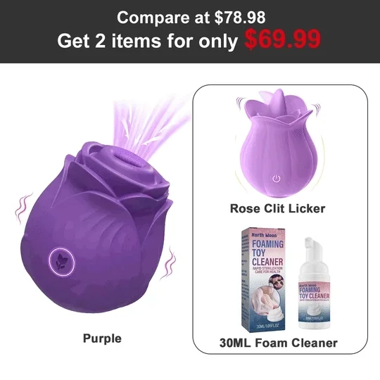 Violet Crown Rose Clitoral Sucker with 10 Sucking Modes