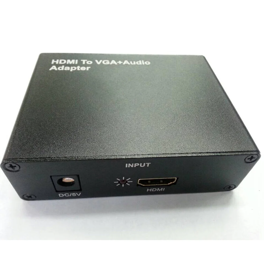 HDMI To VGA+R/L Audio Converter HDMI Conver VGA Adapter 1080P