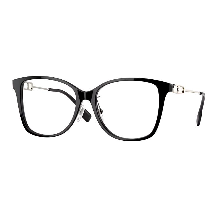 Burberry Plastic Square Eyeglass Frames Women's Black