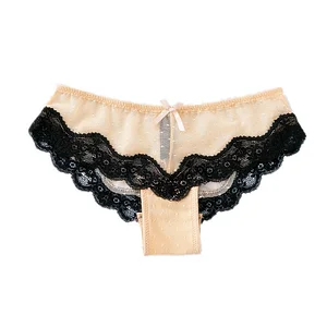 Sexy Lace Low Waist Bow Mesh Panties