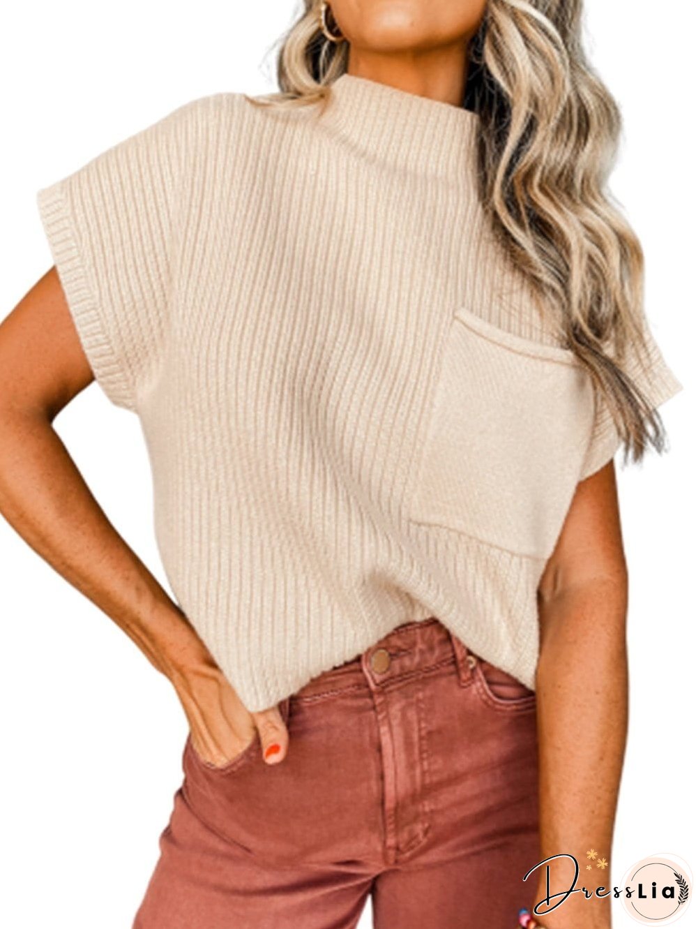 Cream Knit Top
