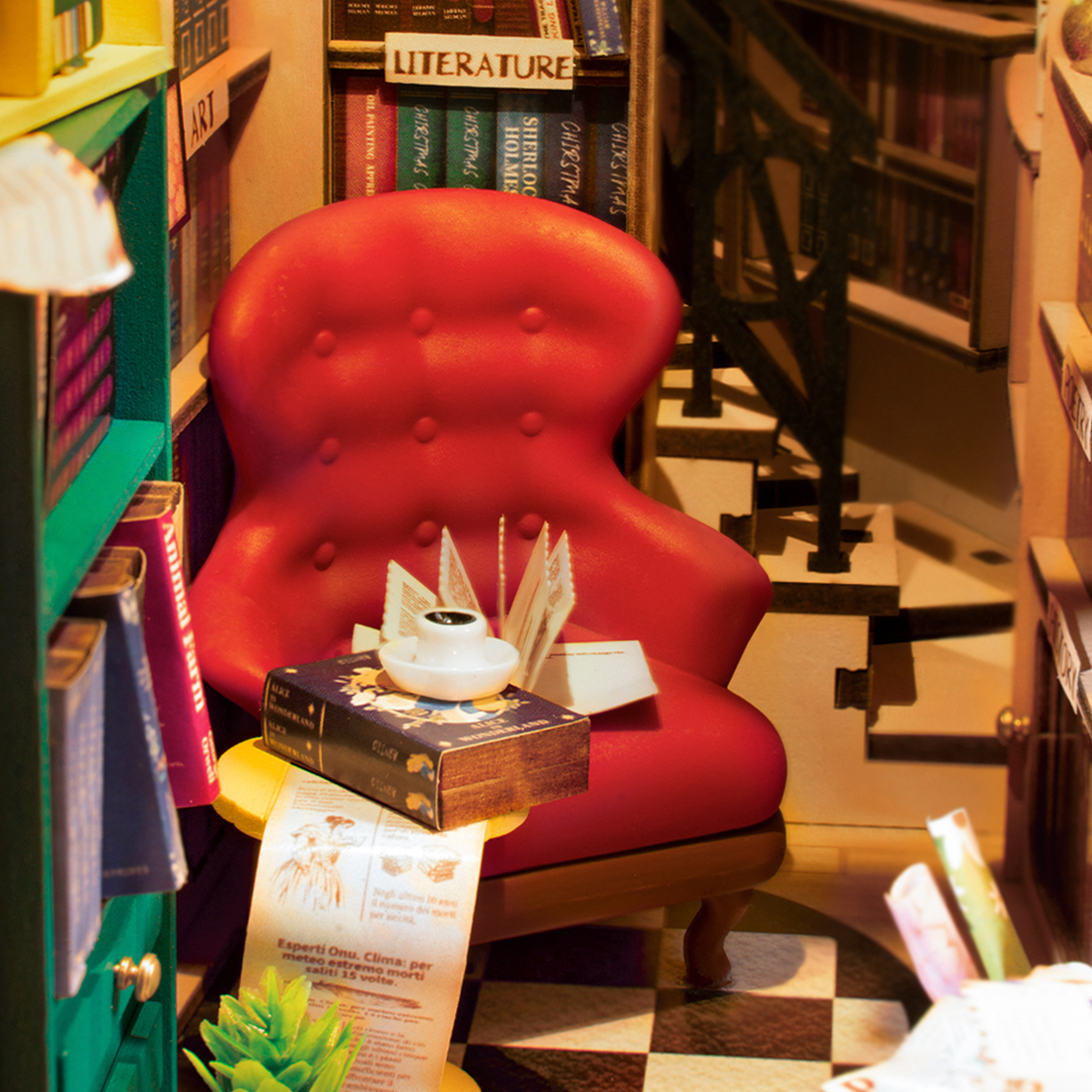 Robotime Rolife - Book Nook Librairie de Shakespeare - TGB07 - Maison  miniature DIY 