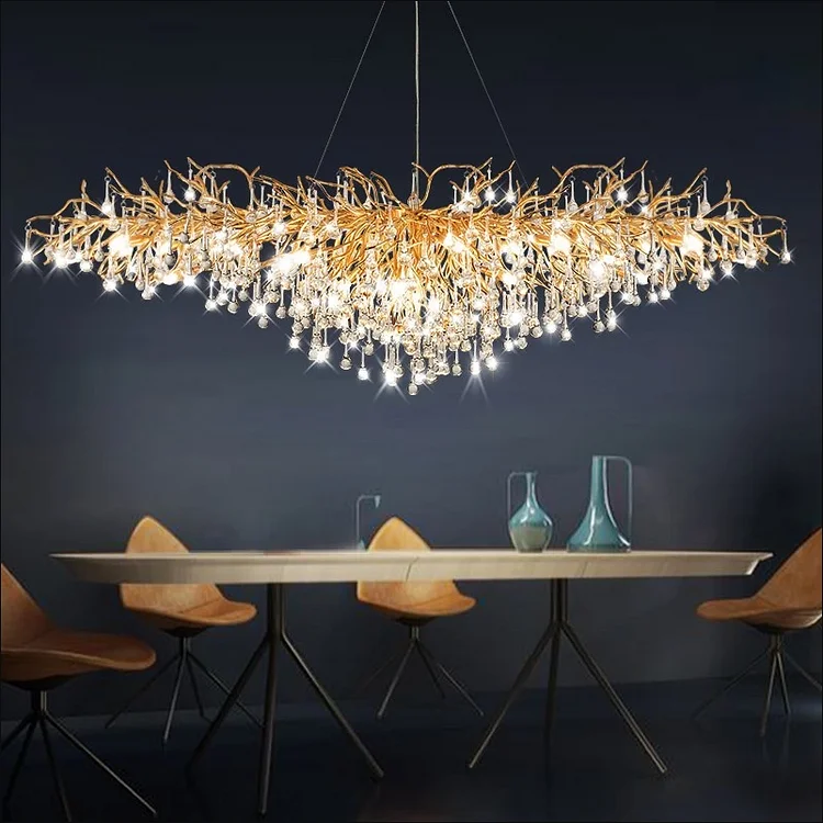 Kala Gold Branch Crystal Chandelier Vjlight
