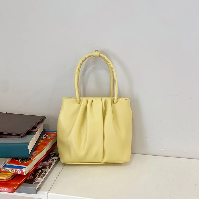 Mongw Mongw Folded Small Bag Girl 2025 Spring And Summer New Soft Hand Casual Korean Version Of Single Shoulder Cross-Body Bag Tide