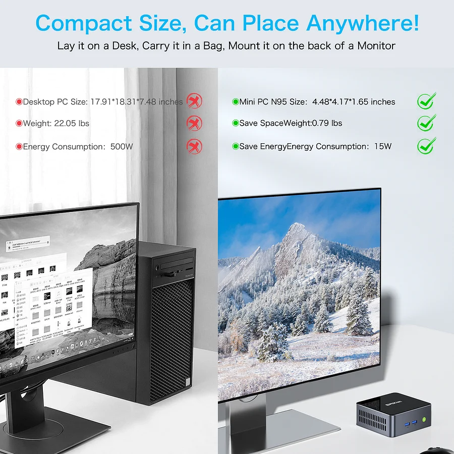 GMKtec NucBoxG1 ミニPC　N95/8GB/500GB GMKtec Mini PC