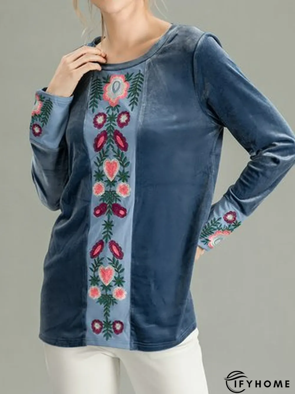 Casual Shift Crew Neck Long Sleeve Tops | IFYHOME