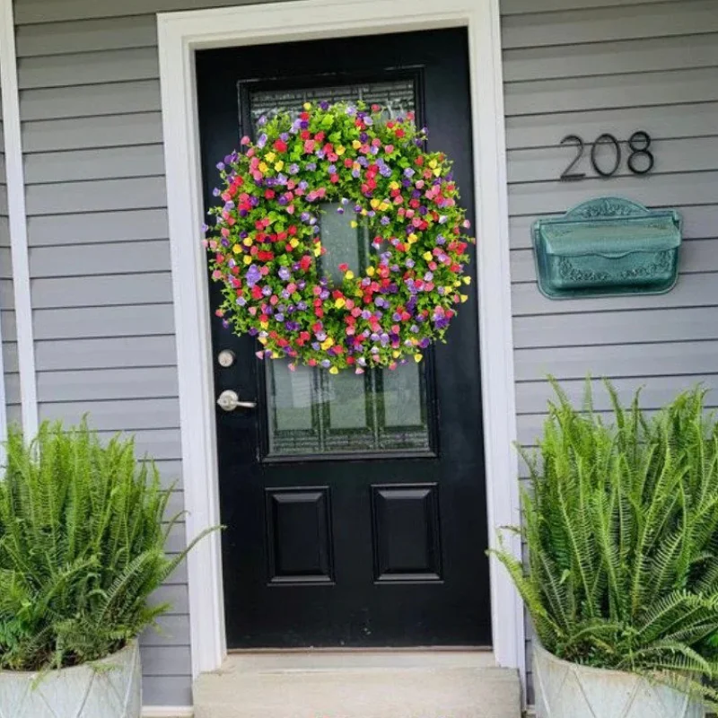 💐🎉Farmhouse Colorful Cottage Wreath