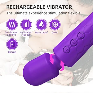 Large Size Multiple Vibration Moeds Wand Vibrator