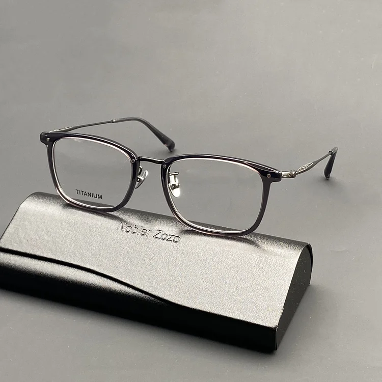 Vintage titanium acetate glasses frame men's ultralight myopia prescription optical glasses frame women's luxury brand glasses