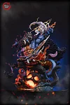 Human-Beast Form Kaido vs Nika Luffy with LED - ONE PIECE Resin Statue - Fantasy Studios