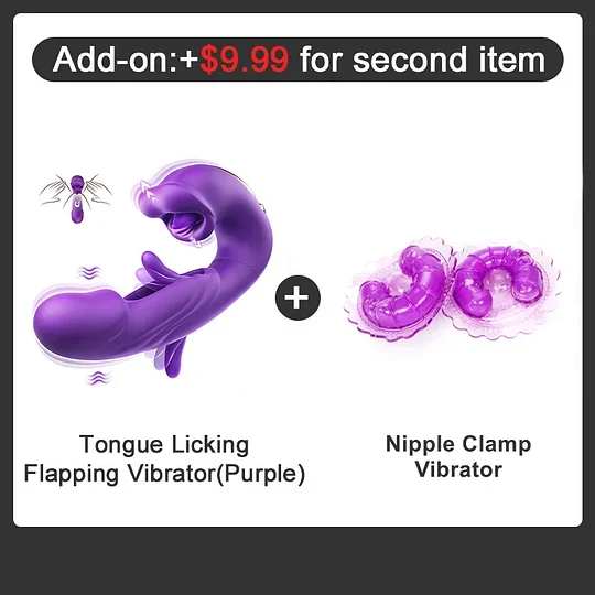 Tongue Licking Clit and G-spot Vibrator with Realistic Biting Motion