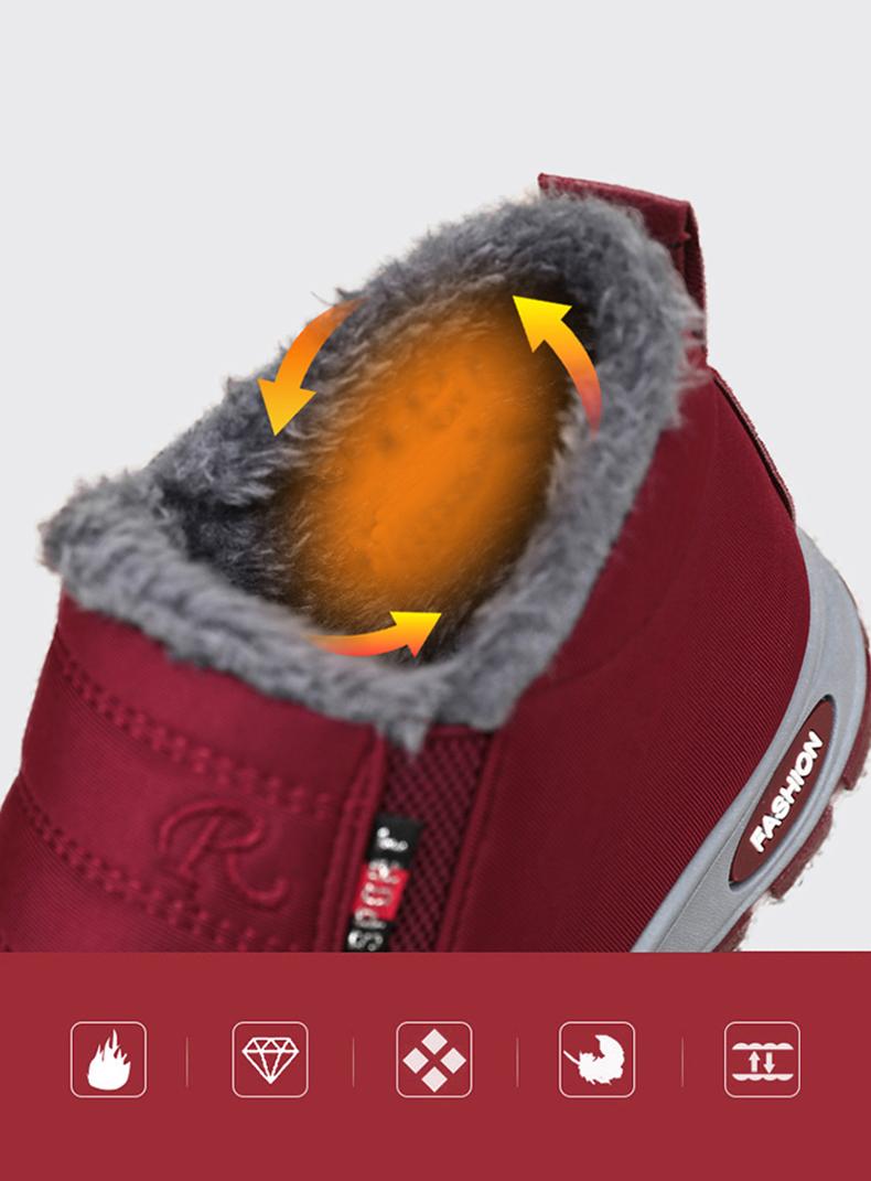 Női meleg, szőrmével bélelt téli hótaposó, vízálló bokacsizma, szabadtéri csizma, kényelmes cipők nőknek, téli csizma nőknek, klasszikus hótaposó, szőrmével bélelt meleg csizma, vízálló