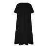 Gioiacombo&trade; Nuovo abito midi casual da donna a maniche corte in cotone e lino