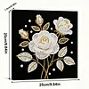 DIY Pearl Painting Rose for Home Decor with Frame(25x25cm)