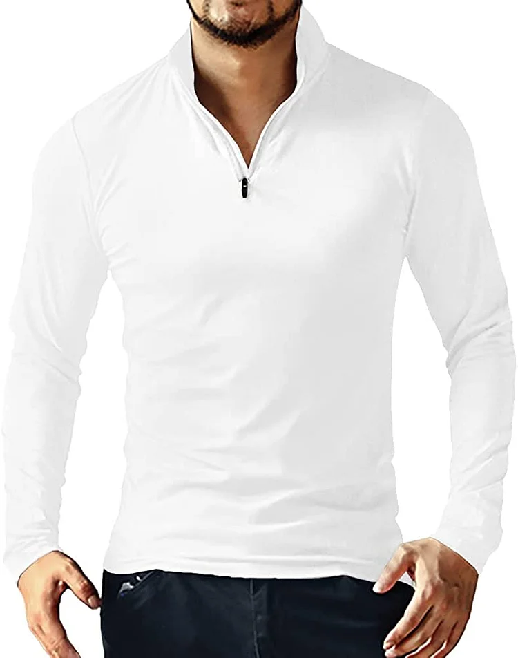 Gentleman Long Sleeve Cotton Polo Shirt