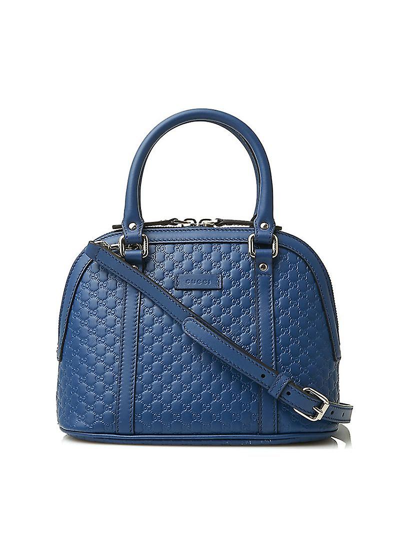 Gucci leather blue handbag