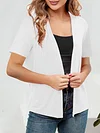 Women's Chic Spring & Summer Cardigan - Elegant Short Sleeve, Lightweight Open Front Knit - Versatile Sweater for Casual or Dressy Occasions