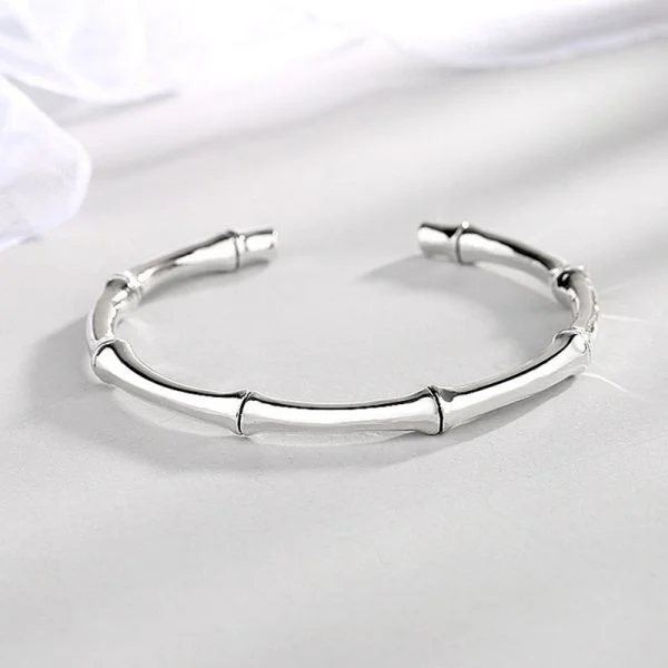 Sterling Silver Bamboo Cuff Bracelet