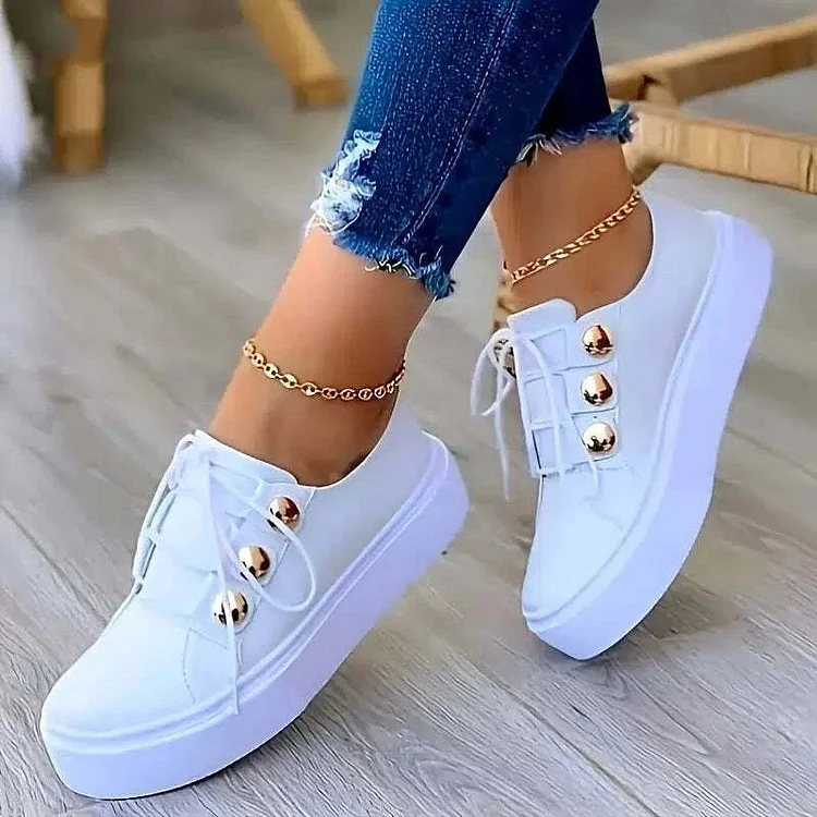 Platform Orthopedic Women Shoes Arch Support Breathable Comfortable Round Toe Box Lace Up Anti-Slip Fashion Shoes