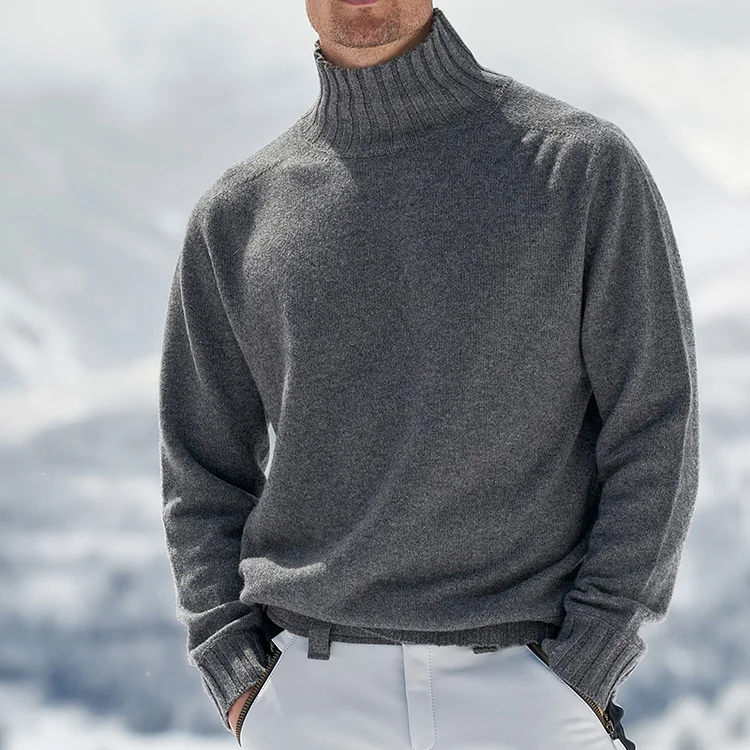 Maglione a collo alto in cashmere da uomo