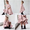 Kid Baby Girl Ruffled Loose Long Sleeve Round Neck Dress