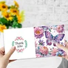 6Pcs Diamond Painting Animal and Flower Handmade Card Wish Greeting Cards