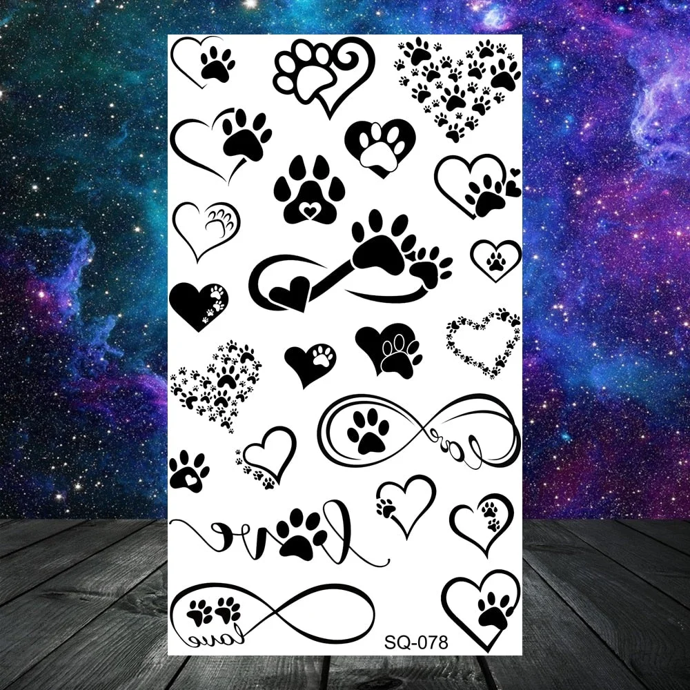 3D Constellation Rose Mountains Tatoos Temporary Tattoos For Women Men Star Moon Sun Realistic Fake Tattoo Small Washable Tatoos