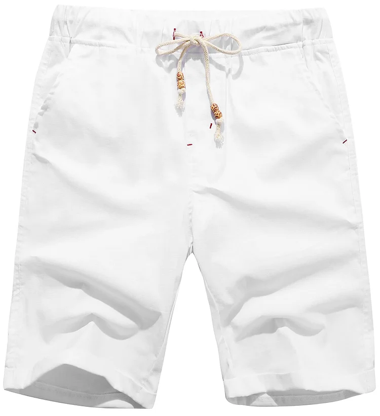 Men’s Drawstring Linen Beach Shorts