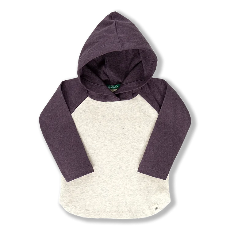 Boysenberry Long Sleeve Rib Hoodie