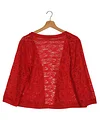 Floral Lace Open Front Cardigan, Versatile 3/4 Sleeve Cardigan For Spring & Fall, Women's Clothing