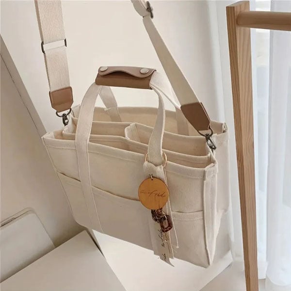 Utility Canvas Tote/Shoulder Bag for Daily Life