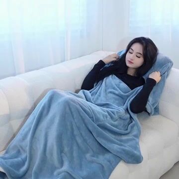 Blanket With Pillow Multifunctional Storage Blanket For Sofa Camping Car Office Etc Various Occasions Multi-purpose Blanket