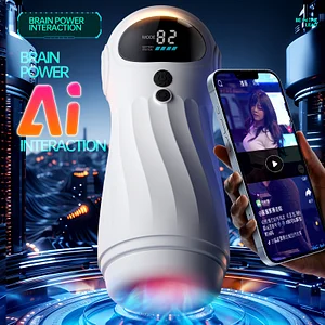 Male Masturbator Penis Pump Pocket Pussies Vibrating Sucking Licking Stroker Adult Toys With App