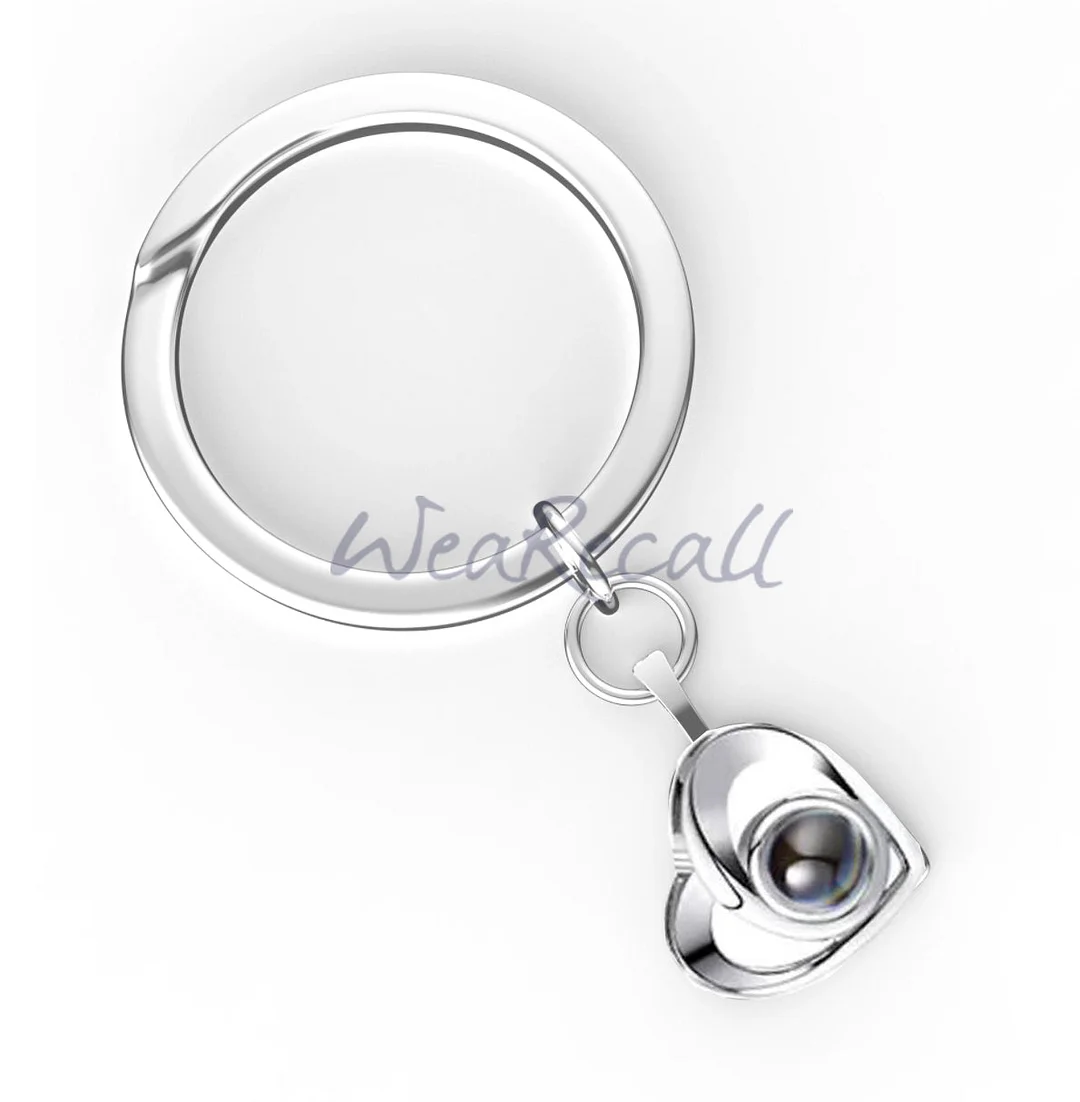 2023 Projector Picture Custom Personalized Heart Photo Necklace wetirmss