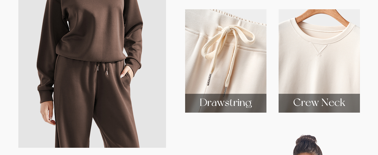 crew neck 2 piece outfits