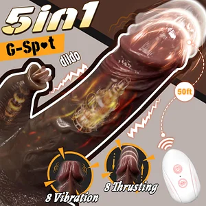 Sex Machine 90° Automatic Adjustable 8 Thrusting & Vibrating & Licking Dildos Vibrator
