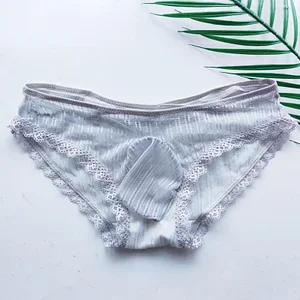 Men's Sexy Transparent Ultra Thin Lace Briefs