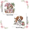 2Pcs Diamond Painting Puppy Diamond Painting Pendant for Garden Window Decor