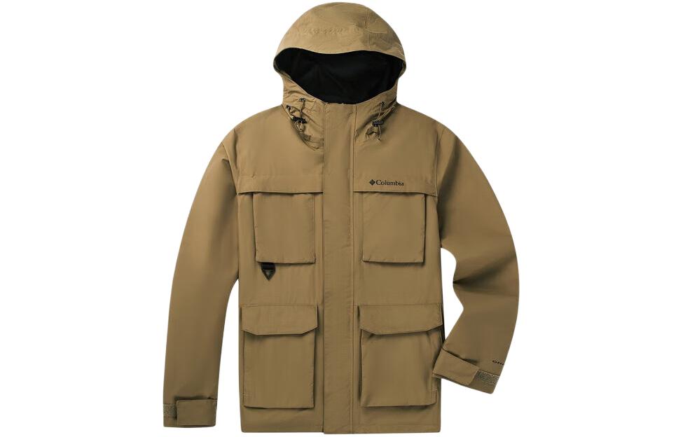 Columbia Windbreaker Jackets Men Dark Khaki
