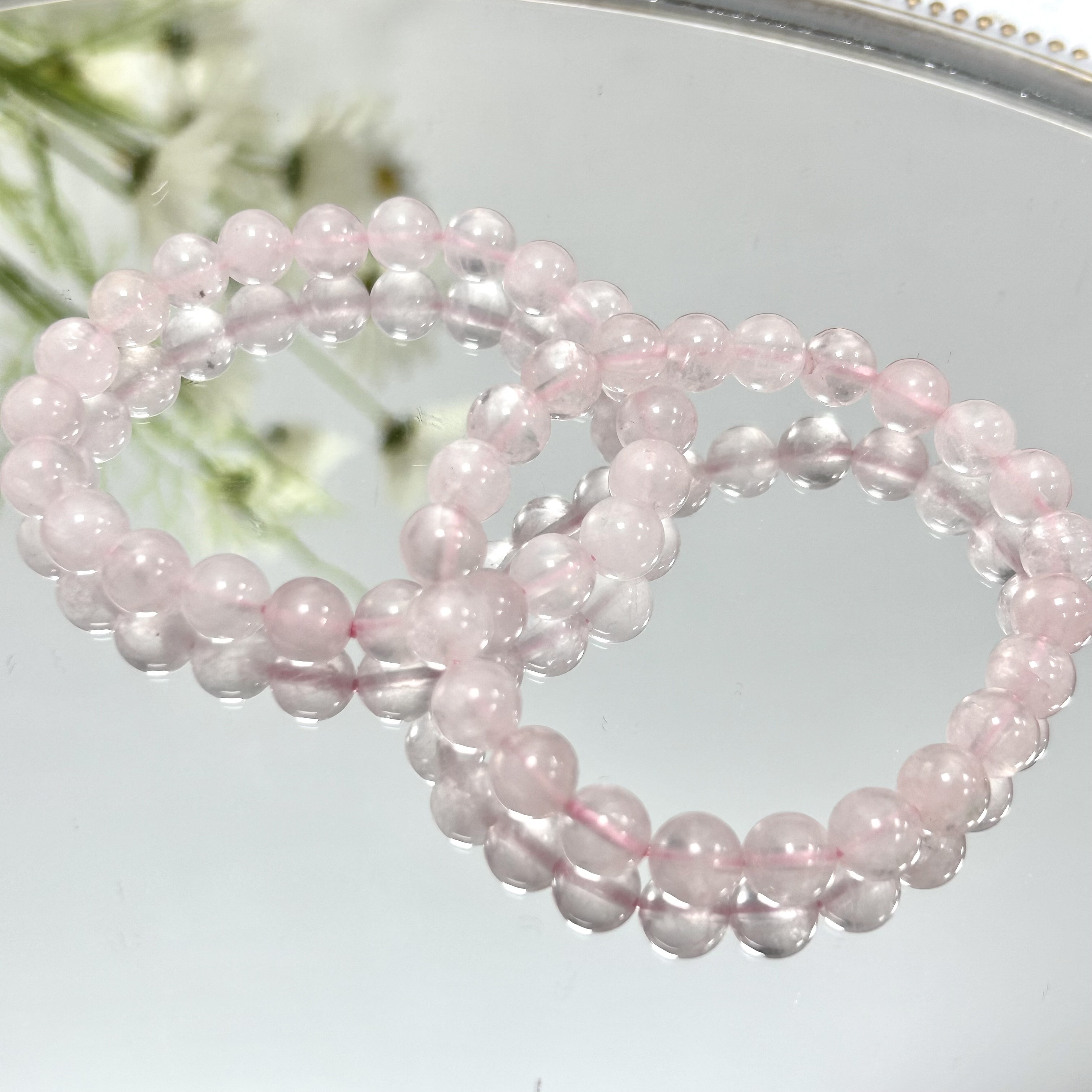 Rose Quartz Bracelet 6mm/8mm/10mm/12mm