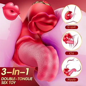 Sexy Tongue Licking Teasing Simulated Female Couple Toy
