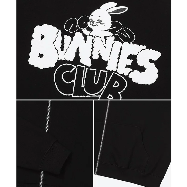 NewJeans Bunnies Club Zip-Up Hoodie