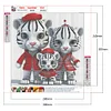 Diamond Painting -DIY Full Round Drill Tiger Family