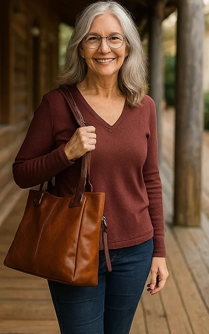 Cliente avec sac à main