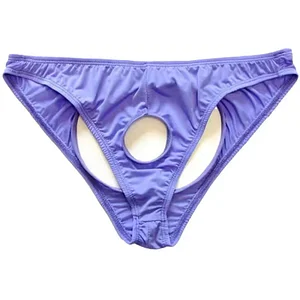 Men's Open Low-Rise Ice Silk Briefs