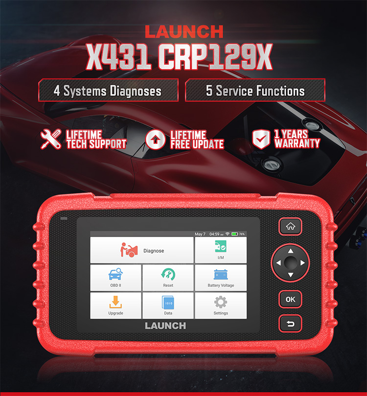LAUNCH X431 CRP129X OBD2 Scanner Auto Code Reader Diagnostic Tool