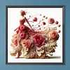 Rose Rose Modèle-Perceuse Ronde Peinture Diamant-40*40CM