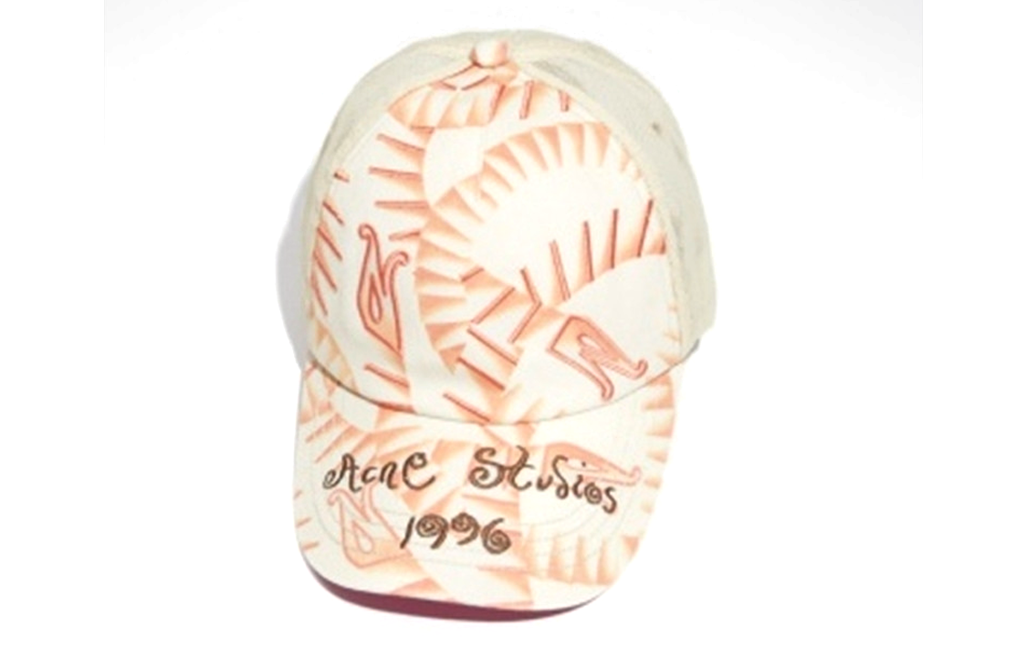 Acne Studios Cotton Polyamide Baseball Caps Unisex White