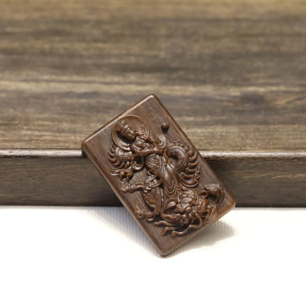 Brunei Agarwood Sinking Grade 461 Amulet Carved Royal Dragon Guanyin Bodhisattva Amulet Necklace Pendant